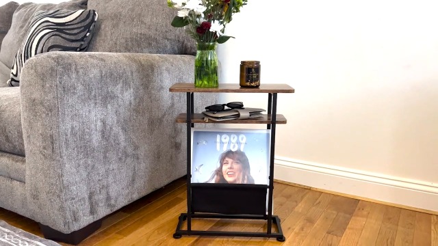 Amazon｜ZEXVIDA サイドテーブル スリム 幅18cm 布袋付き ベッドサイド